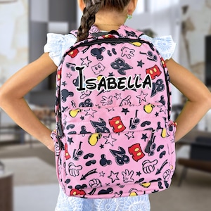 Personalized Mickey Minnie Backpack | Perfect for Disney Trip Vacation | Mickey Minnie Bookbag | Custom Disney Backpack | Gifts for Kids