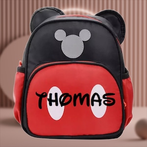 Personalized Mickey & Minnie Backpack Perfect for Disney Trip Family Disney Vacation Name on Backpack Custom Disney Bag Mickey