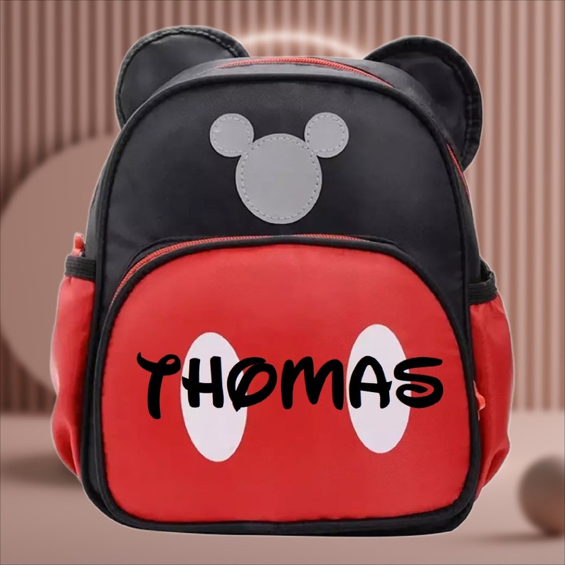Personalized Mickey & Minnie Backpack Perfect for Disney Trip Family Disney Vacation Name on Backpack Custom Disney Bag Mickey