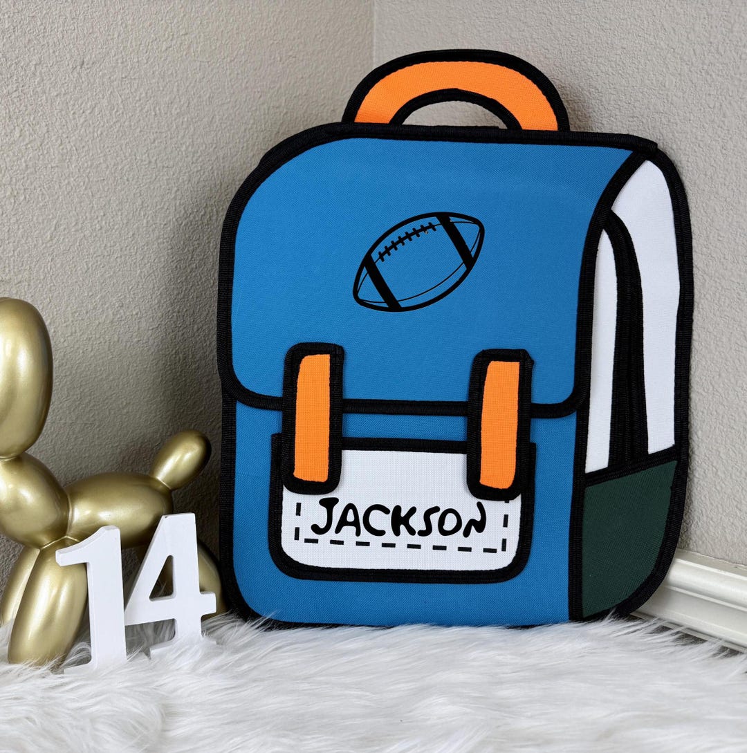 Personalized 2D Backpack | Comic Backpack | Custom School Bag ...