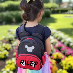 Personalized Mickey & Minnie Backpack Perfect for Disney Trip Family Disney Vacation Name on Backpack Custom Disney Bag image 2