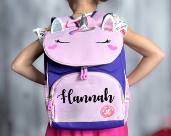 Personalized Unicorn Backpack for Kids | Name on Backpack | Personalized Gifts | Monogram Backpack | Gifts for Girls | Back to School