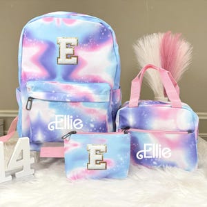 Mochila personalizada para niños / Mochila con parche de letras / Mochila personalizada / Bolsa para el almuerzo / Cartera / Mochila de nailon / De regreso a la escuela