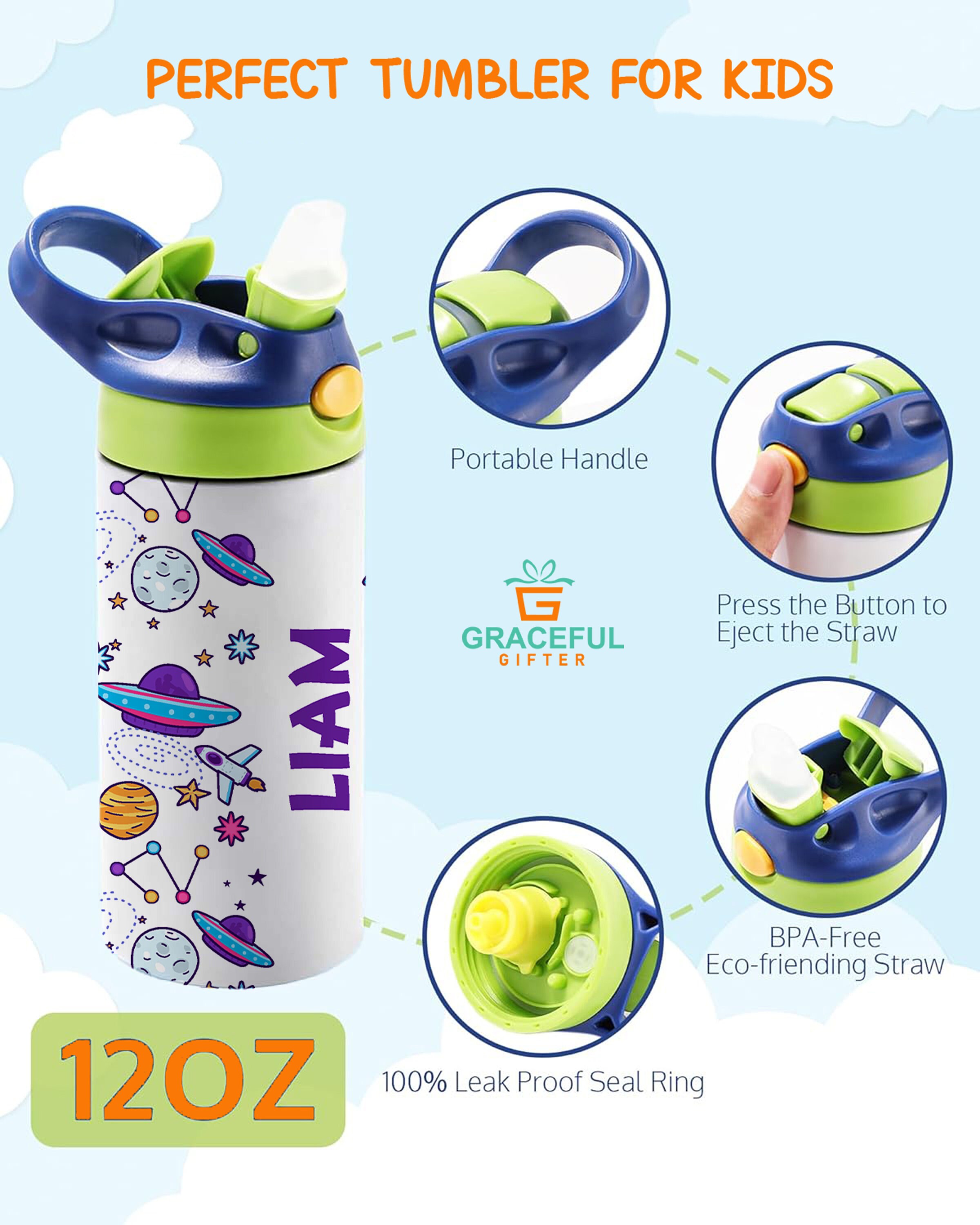 thumbnail image 2 of Get Your Kids A Super Cool Venom Flip-Top Water Bottle – 750ml, Personalised, And Dishwasher Safe! 2 of 5