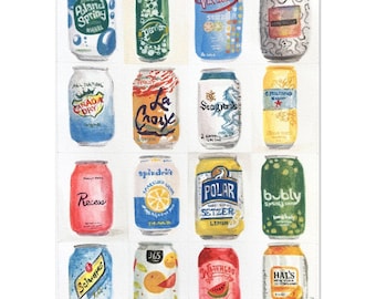 Seltzer Water Cans - Logo Art Painting Poster