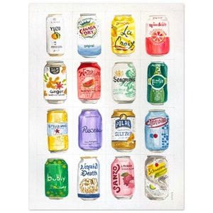 Seltzer Sparkling Water Cans 02 - Logo Art Painting muurposter