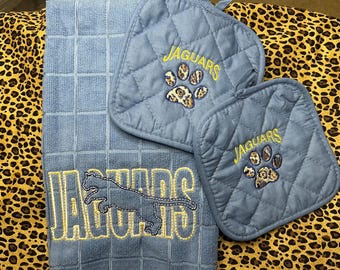 SOUTHERN UNIVERSITY Kitchen Set. Great for any Jaguar Nation Alumni or SU supporter.