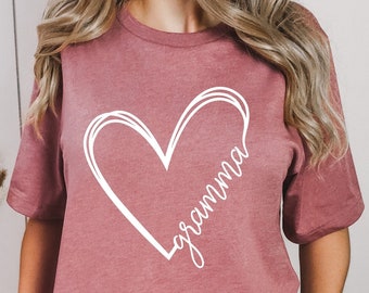 Gramma Shirt for Grandma Gift for Mother's Day, Gramma heart shirt, Best Gramma Ever Heart T Shirt, Gramma Birthday Gift Idea, Gramma Shirt