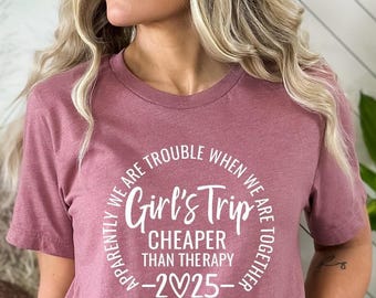 Girl's Trip 2025 T-Shirt: Besties Vacation Tee