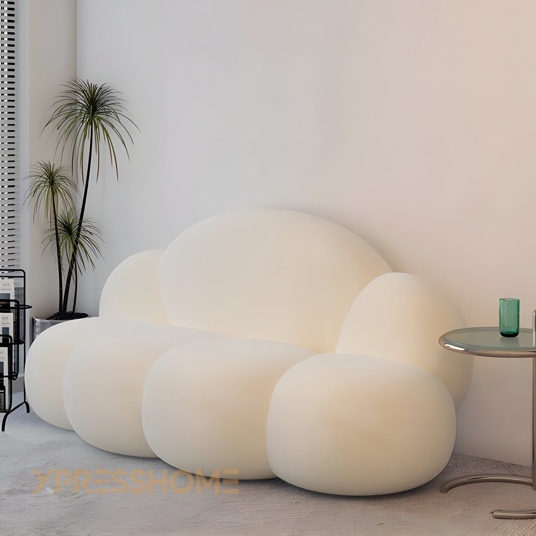 Minimalist Cloud Loveseat Couch 2 Seat Fashion Couch Foam Upholstered