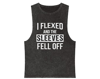 Workout Tank Top, Gym Sleeveless Shirt, Fitness Muscle Tee, Unisex Stonewash Tank, Sleeveless Cut-Off Tee, Stonewashed Sleeveless Top