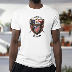 American Patriotic Eagle Shield T-Shirt, Freedom Pride Tee, Unisex Tee, Fourth of July Shirt, Memorial Day Tee, Independence Day Shirt,