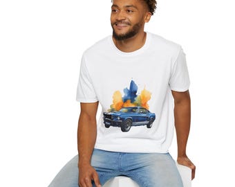 Muscle Car Graphic Tee - Vintage Car Lover Gift, Retro Auto Enthusiast Shirt, Classic Muscle Car Apparel, Men's Car Racing T-Shirt, Muscle