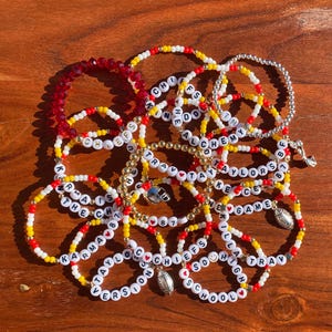 Kansas City Chiefs Friendship Bracelets / Super Bowl Bracelets / Karma Is The Guy On The Chiefs / Go Taylors BF / 87 / TNT