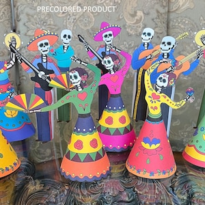 Scheletri danzanti 12 figure, pagine stampabili fai da te facili, download digitale, schede di attività per bambini, lavoretti di carta per Halloween o il Giorno dei Morti