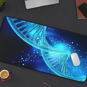 Genome Desk Mat DNA Science Hemmed Desk Pad, Available in Three Sizes