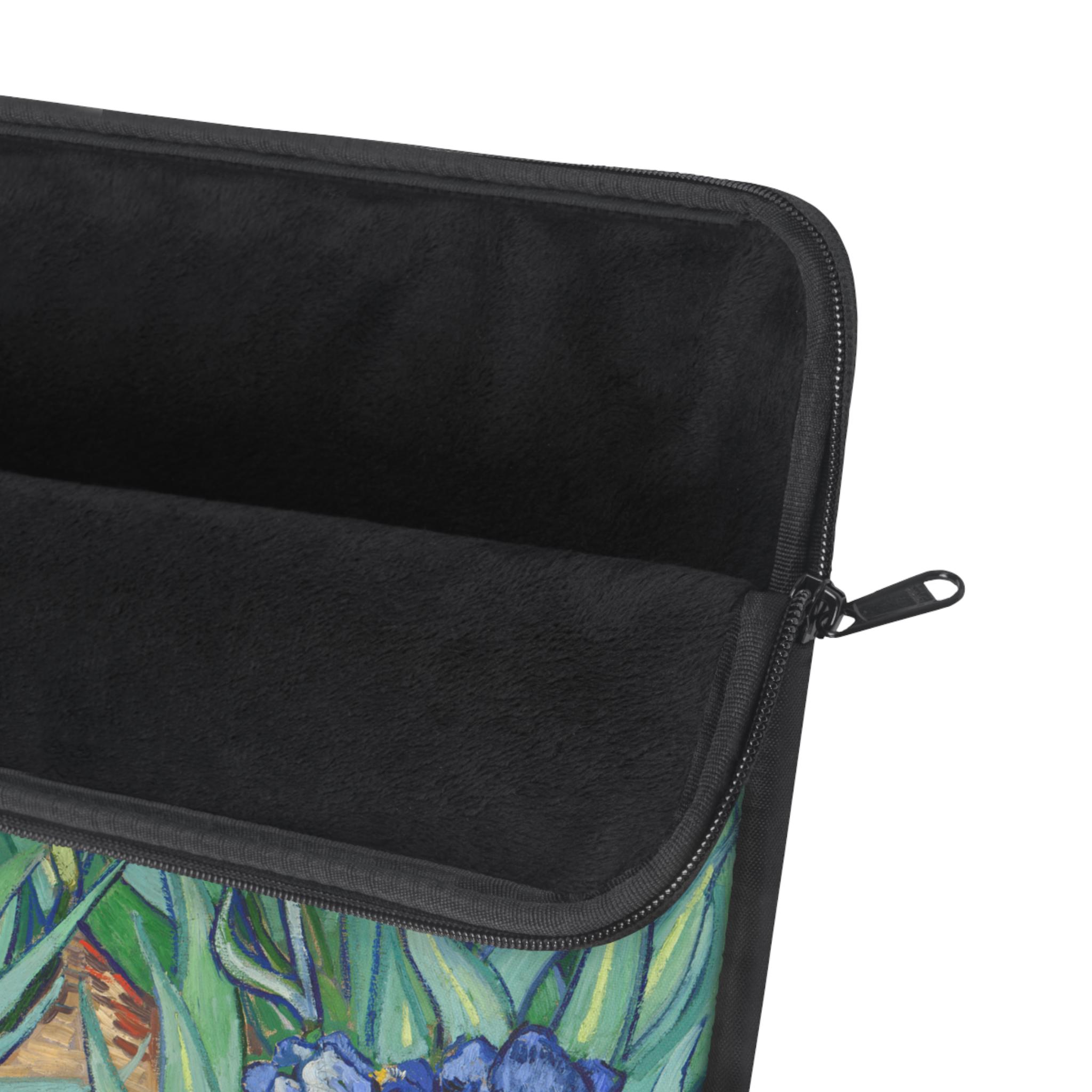 Van Gogh Irises Laptop Sleeve 17 Inch - Protective Neoprene Case With Zipper, Waterproof, For Travel & School