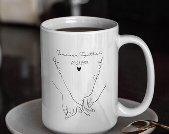 Personalized Wedding Mugs: Couple Names, Forever Together Gift