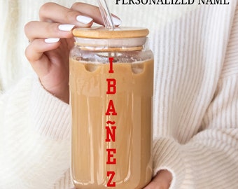 Personalized Sipper Glass, Custom Drinkware for All Occasions, Ideal for Gifts, Home Bar, Summer Drinks, Unique Design