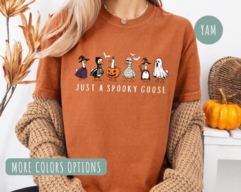 Comfort Colors Funny Halloween Goose Shirt: Spooky Season Tee