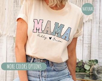 Personalized Mama Shirt, Custom Kids Names, Mothers Day Gift