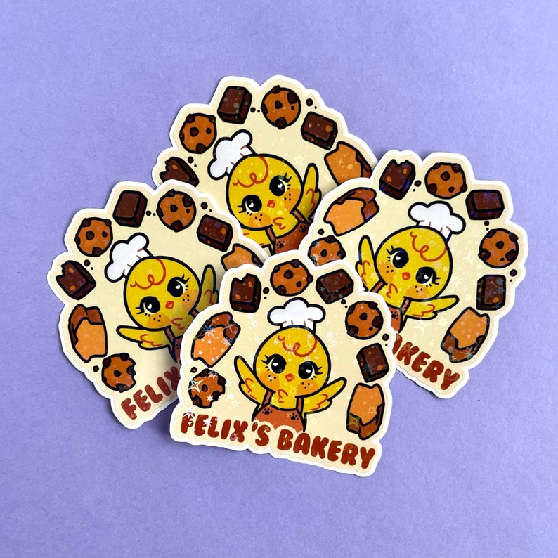 Felix's Bakery Holographic Sticker. Star Holo. Skzoo Bbokari K-pop ...
