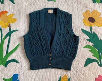 Vintage Teal 100% Wool Brooks Brothers Vest