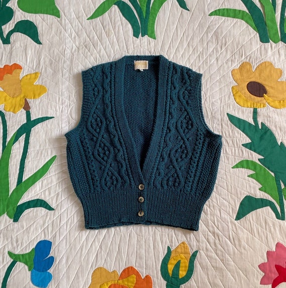 Vintage Teal 100% Wool Brooks Brothers Vest