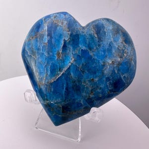 Blue Apatite Heart: 180 gram Crystal Gemstone