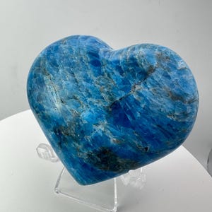 Blue Apatite Heart: 210 gram Crystal Healing Stone