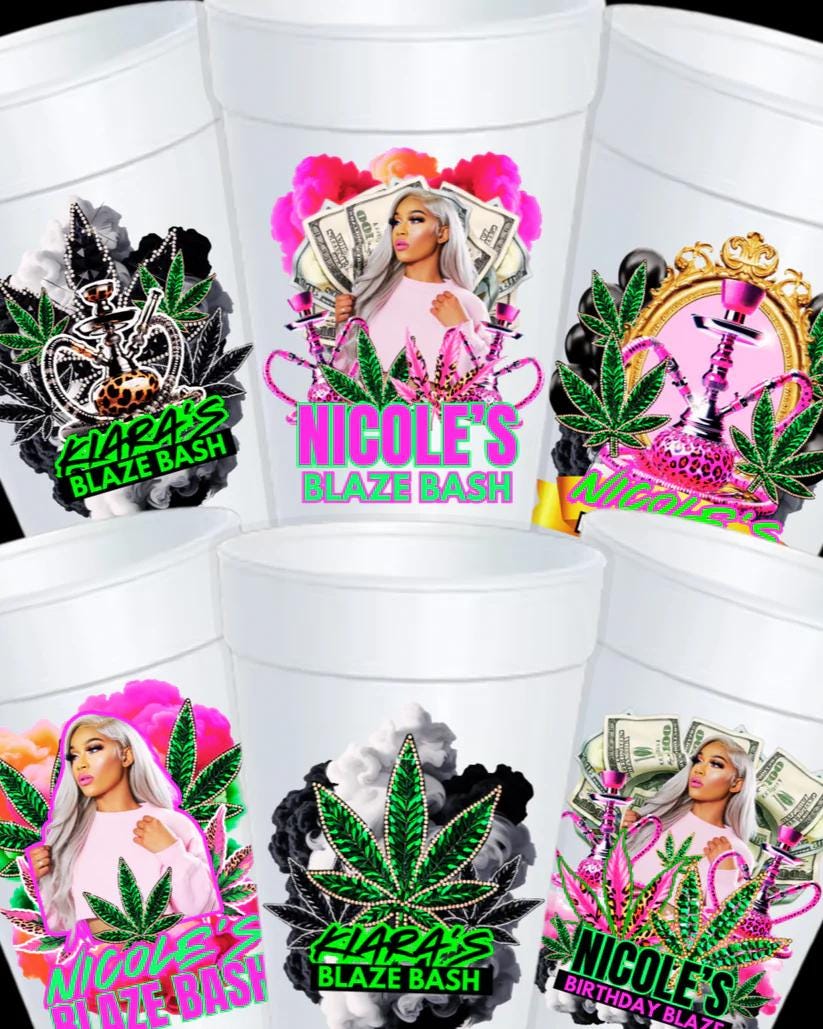 Blaze Bash Cup Sticker Templates