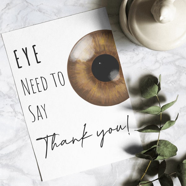 Funny Eye Doctor gift DIGITAL DOWNLOAD CARD for Ophthalmologist