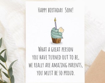 Funny Birthday Card for Son DIGITAL DOWNLOAD Printable - Etsy