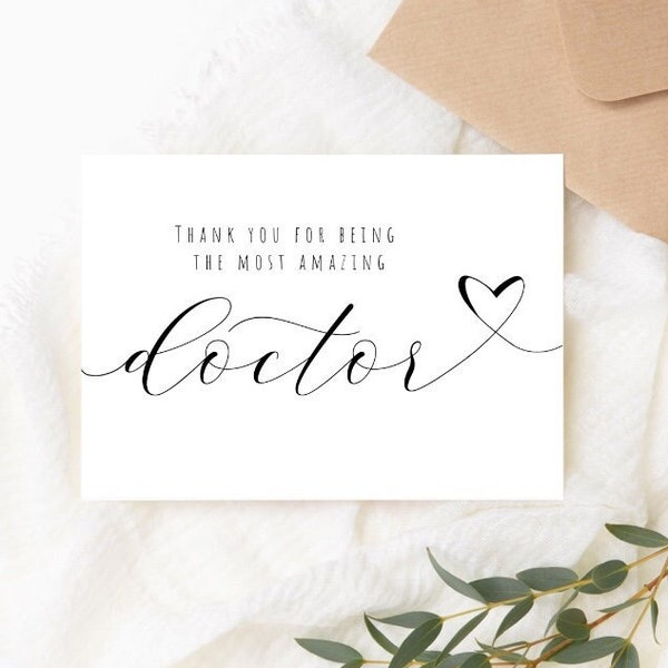 Thank You Cards DIGITAL DOWNLOAD for doctor, orthopedic surgeon appreciation gift card