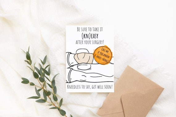 Get Well Soon From Your Knee Surgery From Greeting Card Universe