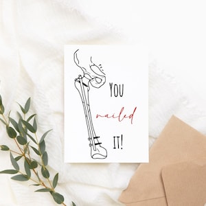 Tarjeta de felicitación del cirujano ortopédico DESCARGA DIGITAL Lo clavó Tarjeta de felicitación, Felicitación, Apreciación del médico