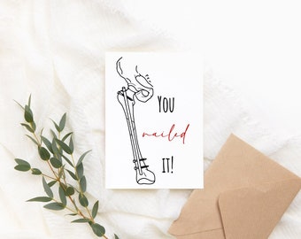 Carte de voeux You Nailed It, cadeau de chirurgien orthopédiste (téléchargement numérique)