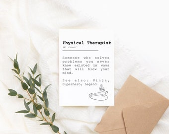 Physical Therapy Thank You Card, Anatomy Gift (Digital Download)