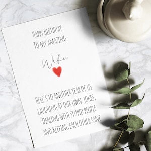 Cartão de aniversário da esposa DOWNLOAD PARA IMPRIMIR para ela