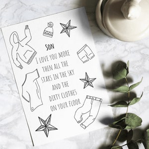 Tarjeta de cumpleaños de los hijos DESCARGA INSTANTE Imprimible