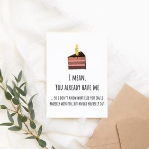 It was a gift but I already have it Funny Birthday Card for Boyfriend, Husband, Wife, Girlfriend  main image 3