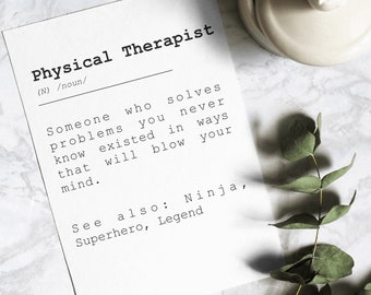 Funny Physical Therapist Thank You Card (Digital Download)