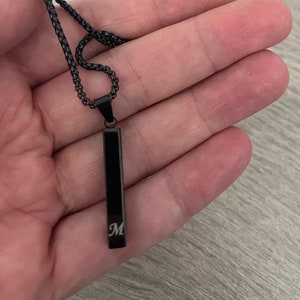Personalized  bar necklace for Men Gift for Couples Custom Engraved Bar Pendant Jewelry Necklaces Gifts for Him Men coordinate  Necklace,