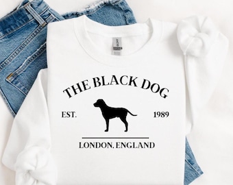 Black Dog Sweatshirt Midweight Softstyle Fleece Crewneck Sweatshirt The Black Dog London Awesome colors Style and Comfort
