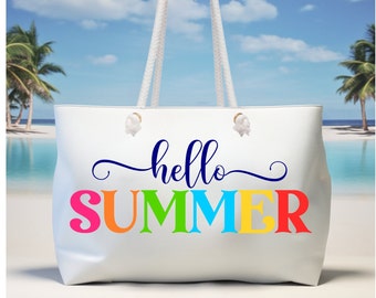 Sac de plage d'été, sac de week-end d'été, fourre-tout, sac de week-end, cadeau