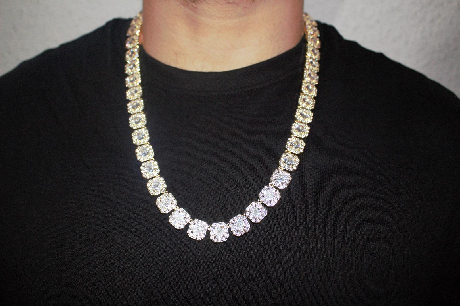 Cluster Tennis Chain - Etsy Cluster Tennis Chain - Etsy