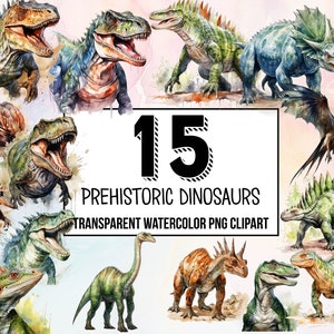 Prehistoric Dinosaurs Digital Clipart Pack - Illustrations,Clipart Pack, Digital Illustrations