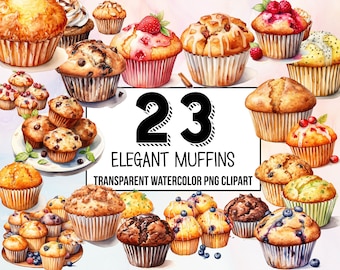 Elegant Muffins Digital Clipart Pack