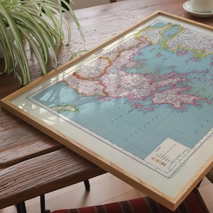1935 Landkarte von Griechenland | Historische Landkarte von Griechenland | Klassenzimmer Wandkunst | Sammlerstück Fin Art | Archivalischer Druck | Mediterrane Karte | Antiken Griechenland