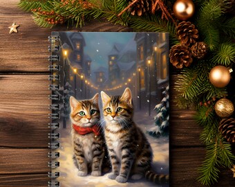 Leeg notitieboekje | Cadeau voor kattenliefhebber | Spiraal gebonden notitieboekje